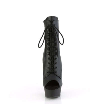 Pleaser   DELIGHT-1021 Blk Faux Leather/Blk Matte