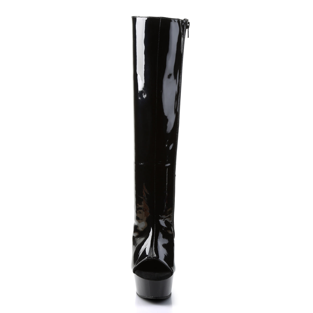 Pleaser Womens Boots. DELIGHT-2018 BLK Pat / BLK