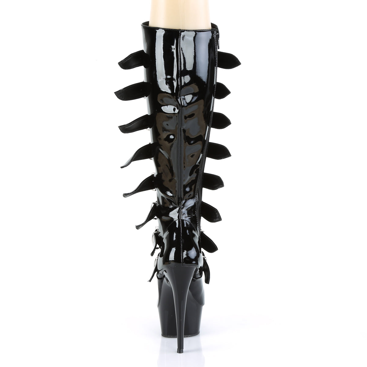 Pleaser Womens Boots. DELIGHT-2049 BLK Pat / BLK