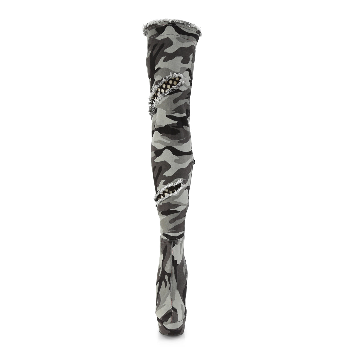 Pleaser Womens Boots DELIGHT-3005 Camo Str Fabric/Camo Str Fabric