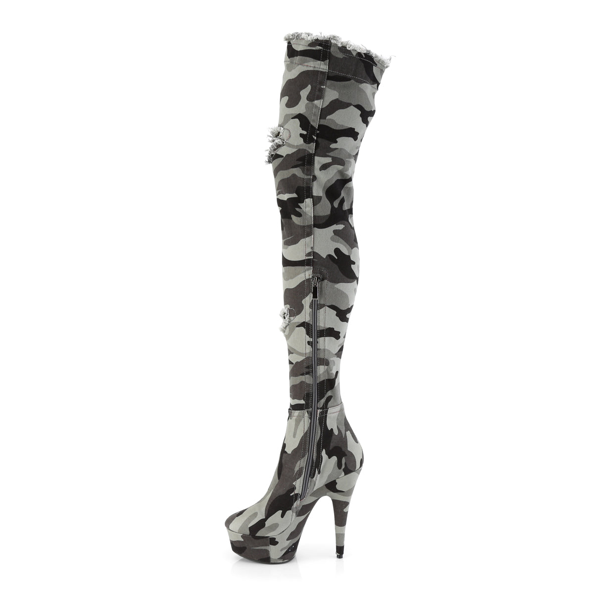 Pleaser Womens Boots DELIGHT-3005 Camo Str Fabric/Camo Str Fabric