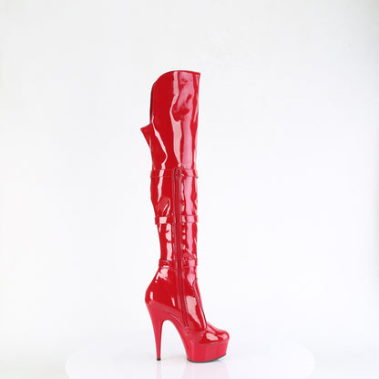 Pleaser   DELIGHT-3018 Red Str. Pat/Red