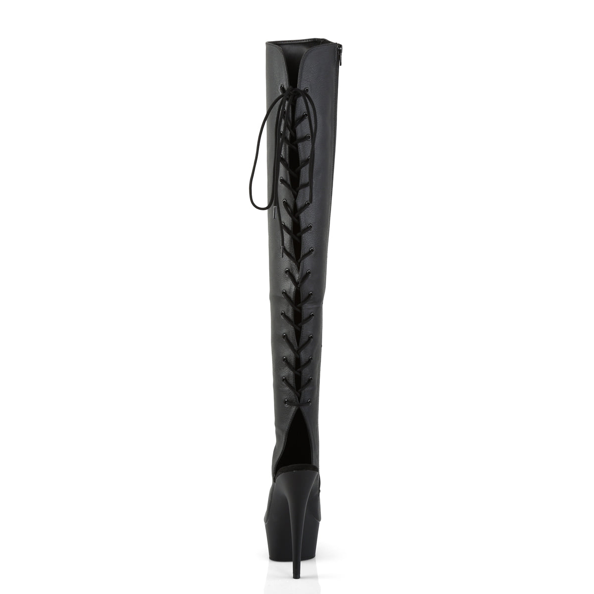 Pleaser Womens Boots. DELIGHT-3019 BLK Faux Leder / BLK Matte