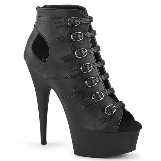 Pleaser   DELIGHT-600-11 BLK Kunstleder/BLK Matte
