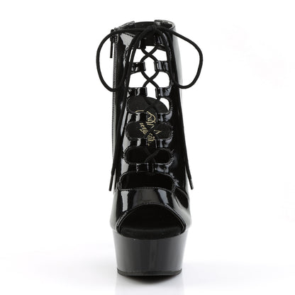 Pleaser Damen Knöchelstiefel DELIGHT-600-20 BLK / BLK