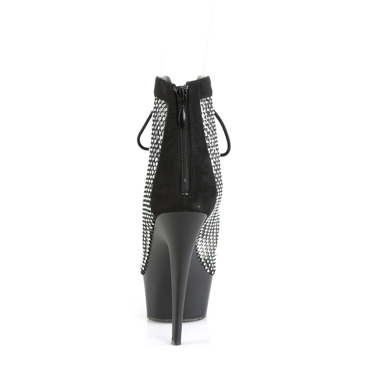 Pleaser  Stiefeletten DELIGHT-600-33RM BLK Faux Wildleder-RS Mesh / BLK Matte