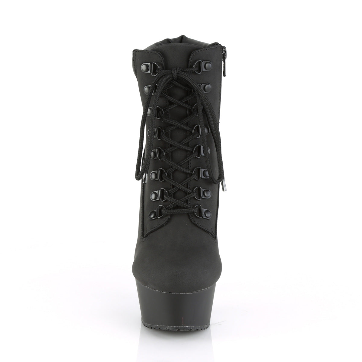 Pleaser Damen Knöchelstiefel DELIGHT-600TL-02 BLK Nubuk Faux Leder / BLK Matte