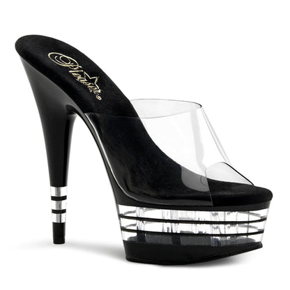 Pleaser Damen Sandalen DELIGHT-601ln CLR / BLK
