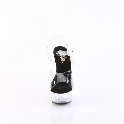 Pleaser Damen Sandalen DELIGHT-608 CLR-BLK / CLR
