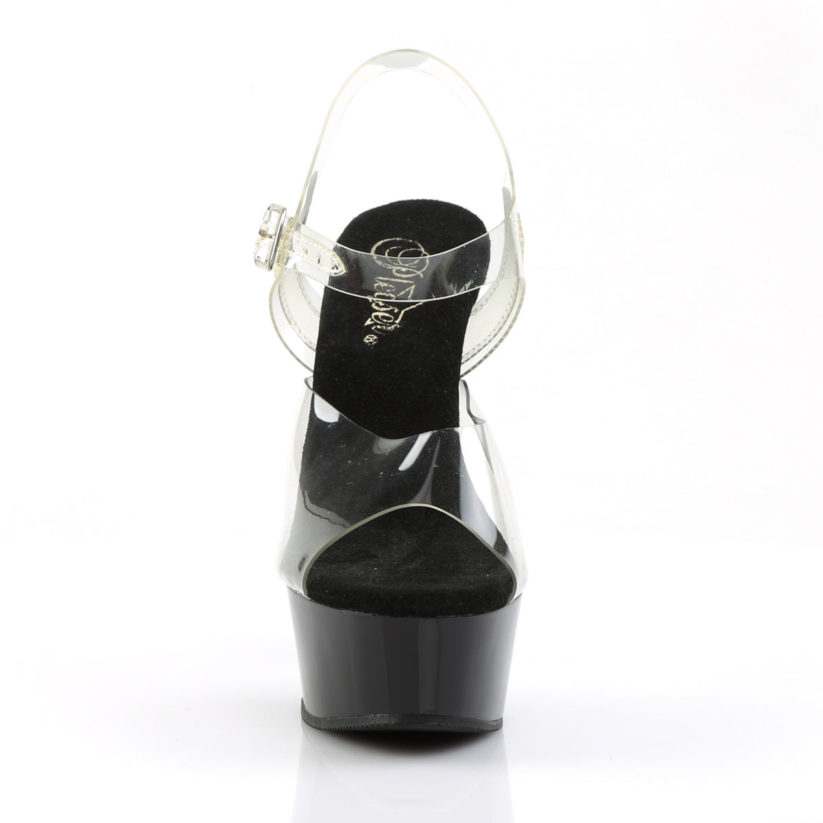 Pleaser Damen Sandalen DELIGHT-608 CLR / BLK