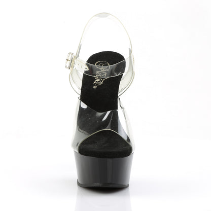 Pleaser Damen Sandalen DELIGHT-608 CLR / BLK