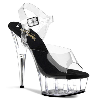 Pleaser Damen Sandalen DELIGHT-608 CLR-BLK / CLR