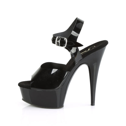 Pleaser Damen Sandalen DELIGHT-608n BLK (GELLY-LIFE) TPU / BLK