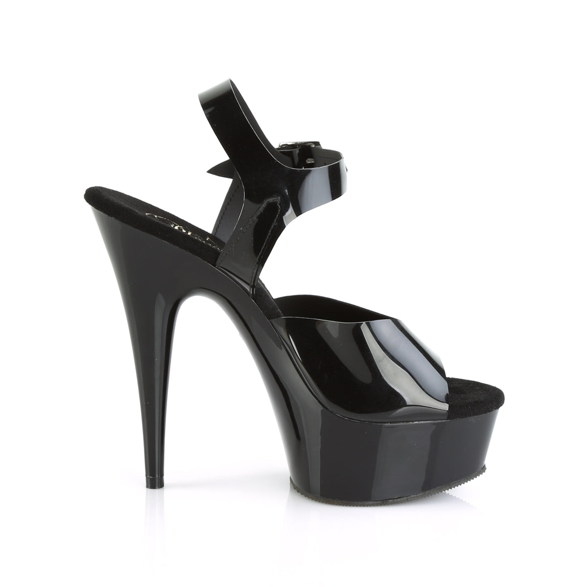 Pleaser Damen Sandalen DELIGHT-608n BLK (GELLY-LIFE) TPU / BLK