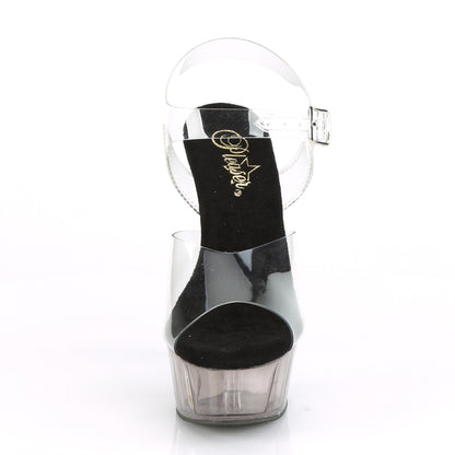 Pleaser Damen Sandalen DELIGHT-608t CLR / Rauch getönt
