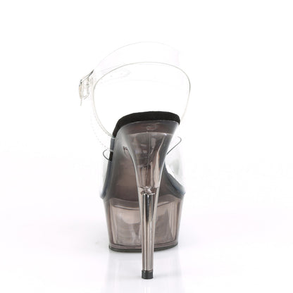 Pleaser Damen Sandalen DELIGHT-608t CLR / Rauch getönt