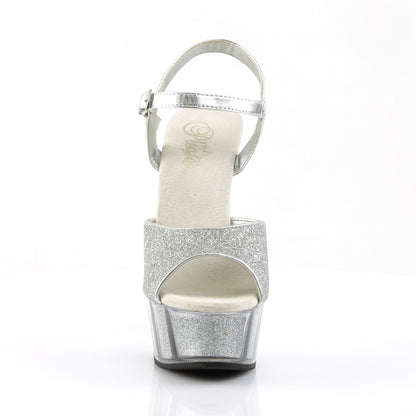 Pleaser Womens Sandals DELIGHT-609-5G Slv Gltr/Slv Gltr