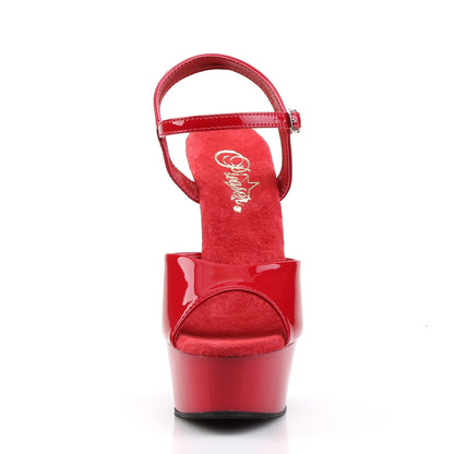 Pleaser Damen Sandalen DELIGHT-609 rot pat / rot