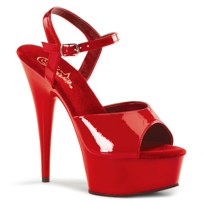 Pleaser Damen Sandalen DELIGHT-609 rot pat / rot