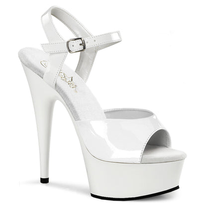 Pleaser Womens Sandals DELIGHT-609 Wht Pat/Wht