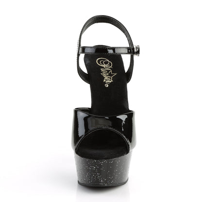 Pleaser Damen Sandalen DELIGHT-609mg BLK Pat / BLK