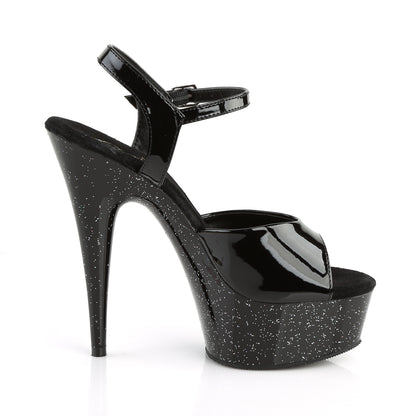 Pleaser Damen Sandalen DELIGHT-609mg BLK Pat / BLK
