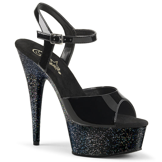 Pleaser Damen Sandalen DELIGHT-609mg BLK Pat / BLK
