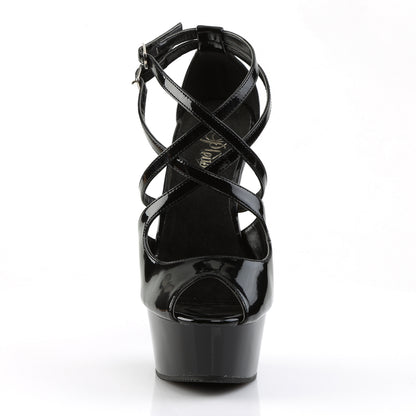 Pleaser Womens Sandals DELIGHT-612 Blk/Blk