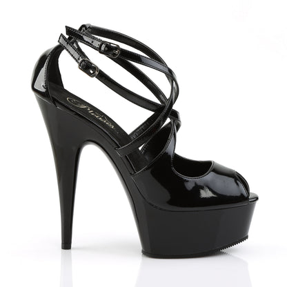 Pleaser Womens Sandals DELIGHT-612 Blk/Blk