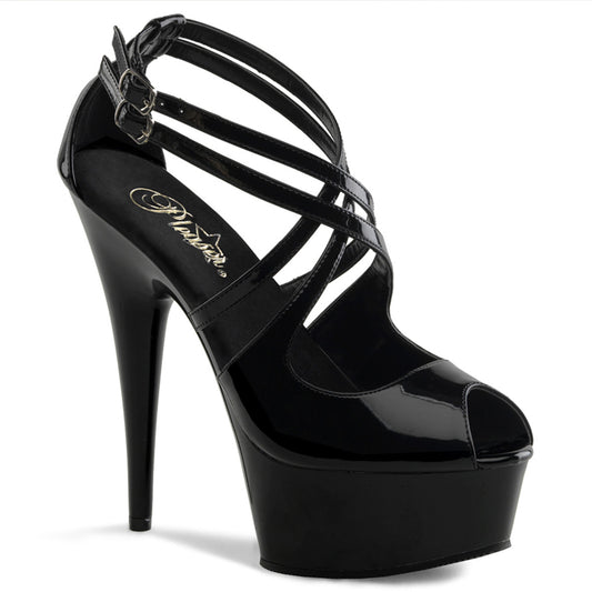 Pleaser Womens Sandals DELIGHT-612 Blk/Blk