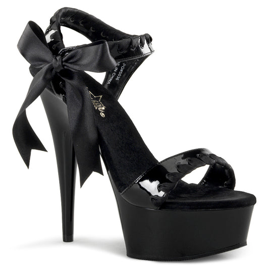 Pleaser Damen Sandalen DELIGHT-615 BLK / BLK