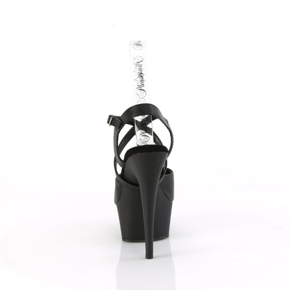 Pleaser   DELIGHT-624-1 Blk Faux Leather/Blk Matte