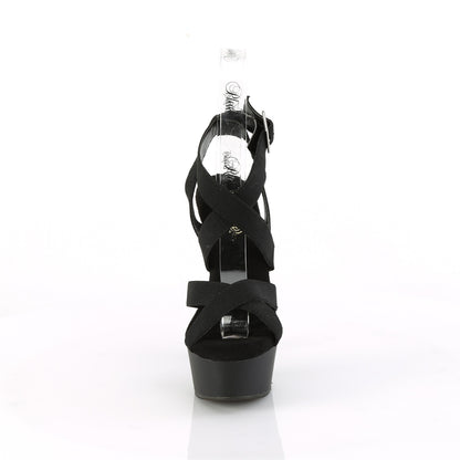 Pleaser   DELIGHT-638 BLK Elastic Band/BLK Matte