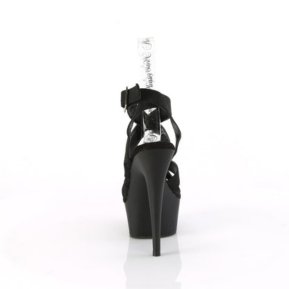Pleaser   DELIGHT-638 BLK Elastic Band/BLK Matte