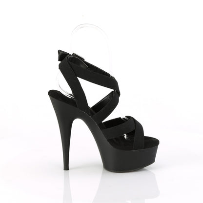Pleaser   DELIGHT-638 BLK Elastic Band/BLK Matte