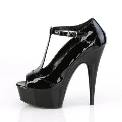 Pleaser Damen Sandalen DELIGHT-649 BLK Pat / BLK