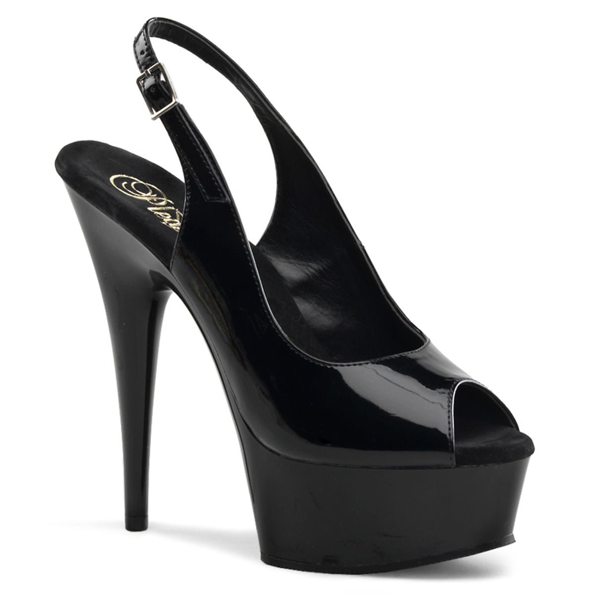 Pleaser Damen Sandalen DELIGHT-654 BLK / BLK