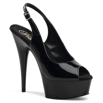Pleaser Damen Sandalen DELIGHT-654 BLK / BLK
