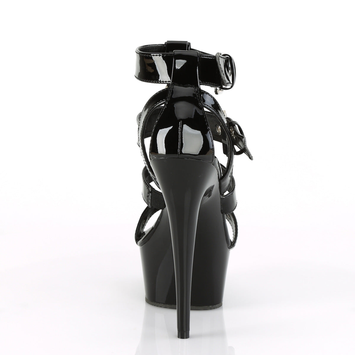 Pleaser Damen Sandalen DELIGHT-658 BLK Pat / BLK