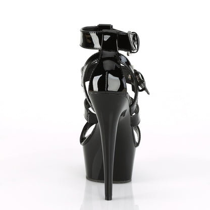 Pleaser Damen Sandalen DELIGHT-658 BLK Pat / BLK