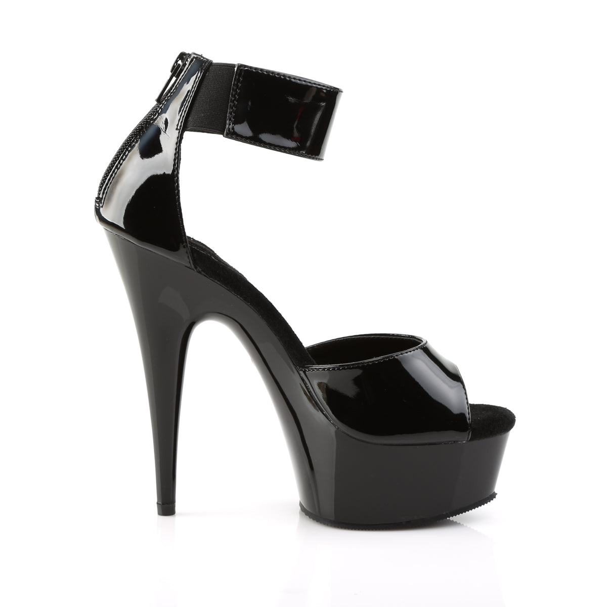 Pleaser Damen Sandalen DELIGHT-670-3 BLK / BLK