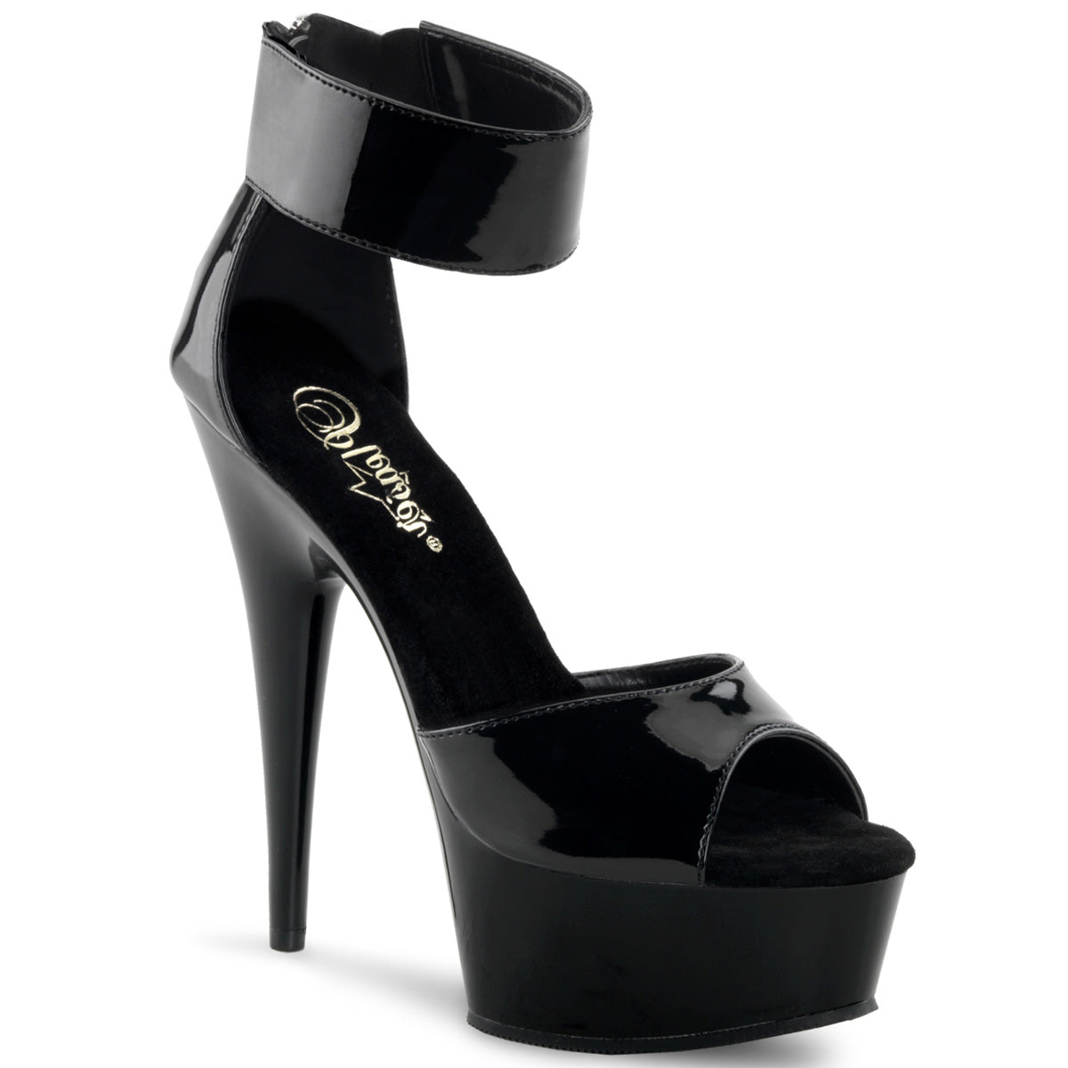 Pleaser Damen Sandalen DELIGHT-670-3 BLK / BLK