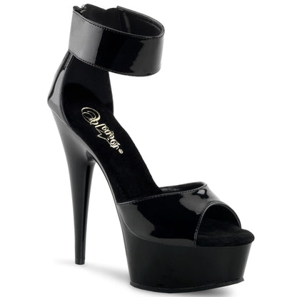 Pleaser Damen Sandalen DELIGHT-670-3 BLK / BLK