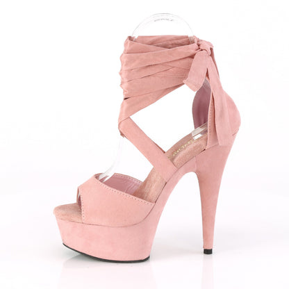 Pleaser Womens Sandals DELIGHT-679 B. Pink Faux Suede/B. Pink Faux Suede