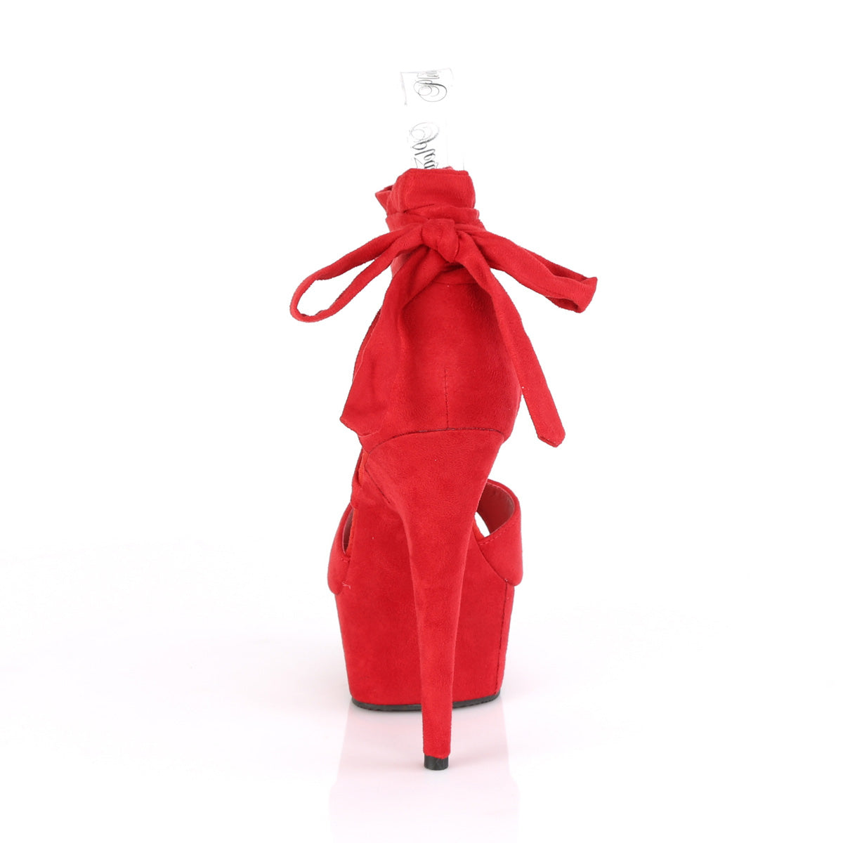 Pleaser Damen Sandalen DELIGHT-679 Red Faux Wildleder / Rot Faux Wildleder