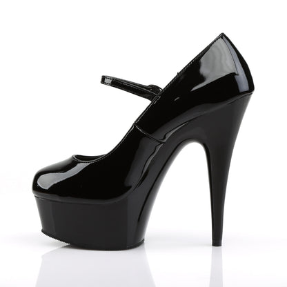 Pleaser Damen Sandalen DELIGHT-687 BLK Pat / BLK