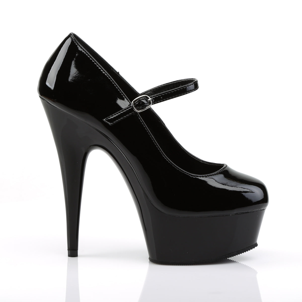 Pleaser Damen Sandalen DELIGHT-687 BLK Pat / BLK