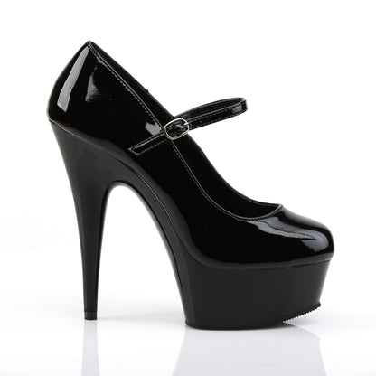 Pleaser Damen Sandalen DELIGHT-687 BLK Pat / BLK
