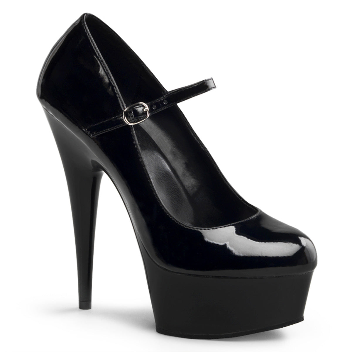 Pleaser Damen Sandalen DELIGHT-687 BLK Pat / BLK