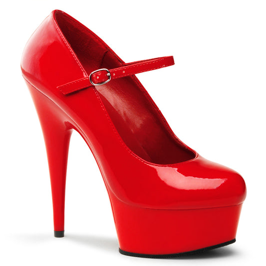 Pleaser Womens Sandals DELIGHT-687 Red/Red